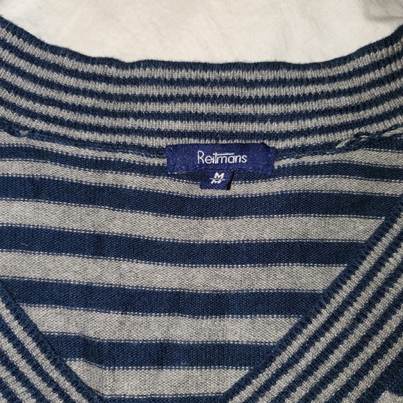 REITMANS V neck striped sweater. - Picture 2 of 4